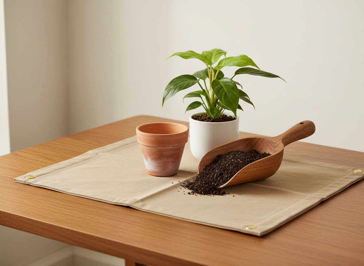 Repotting Without Mess