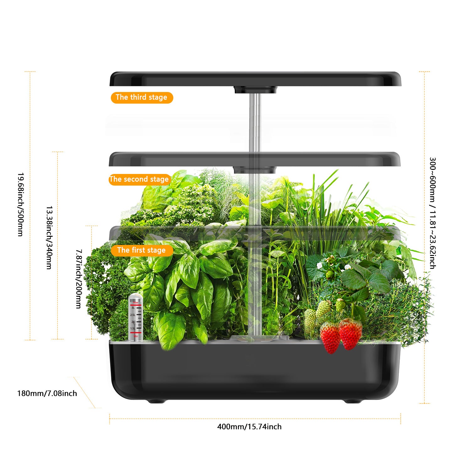 Indoor Oasis: Smart Hydroponic Garden with LED Grow Light – Effortless Home Planting & Fresh Herbs Year-Round