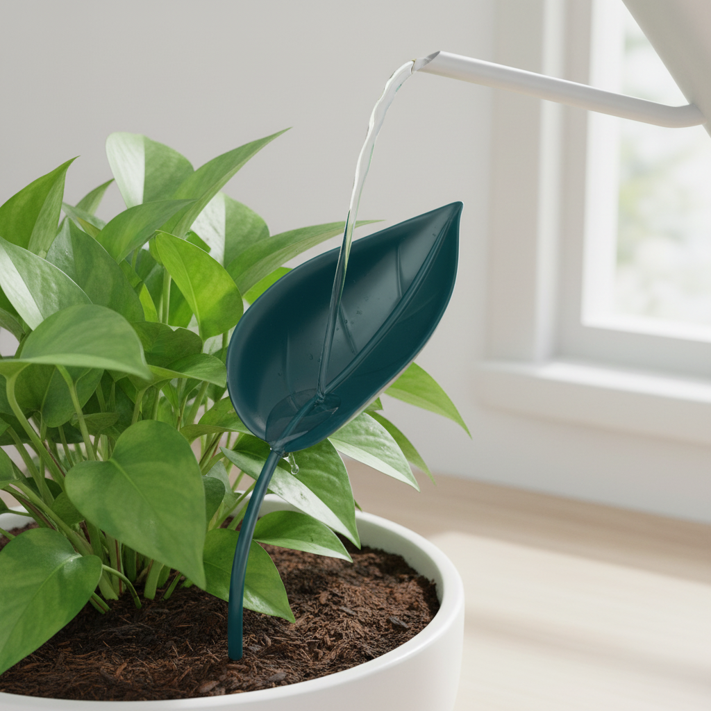 Leaf‑Shaped Watering Funnel for Potted Plants – Tidy, Spill‑Free Pouring