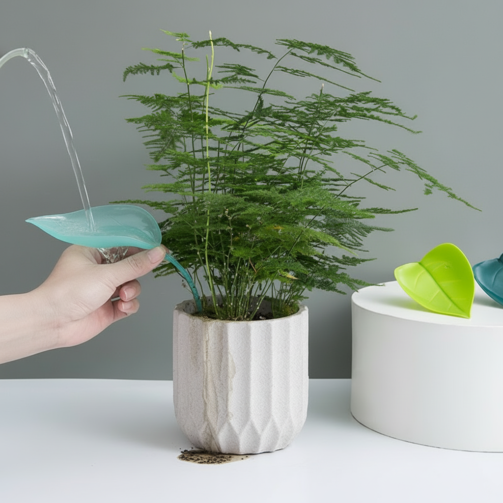 Leaf‑Shaped Watering Funnel for Potted Plants – Tidy, Spill‑Free Pouring
