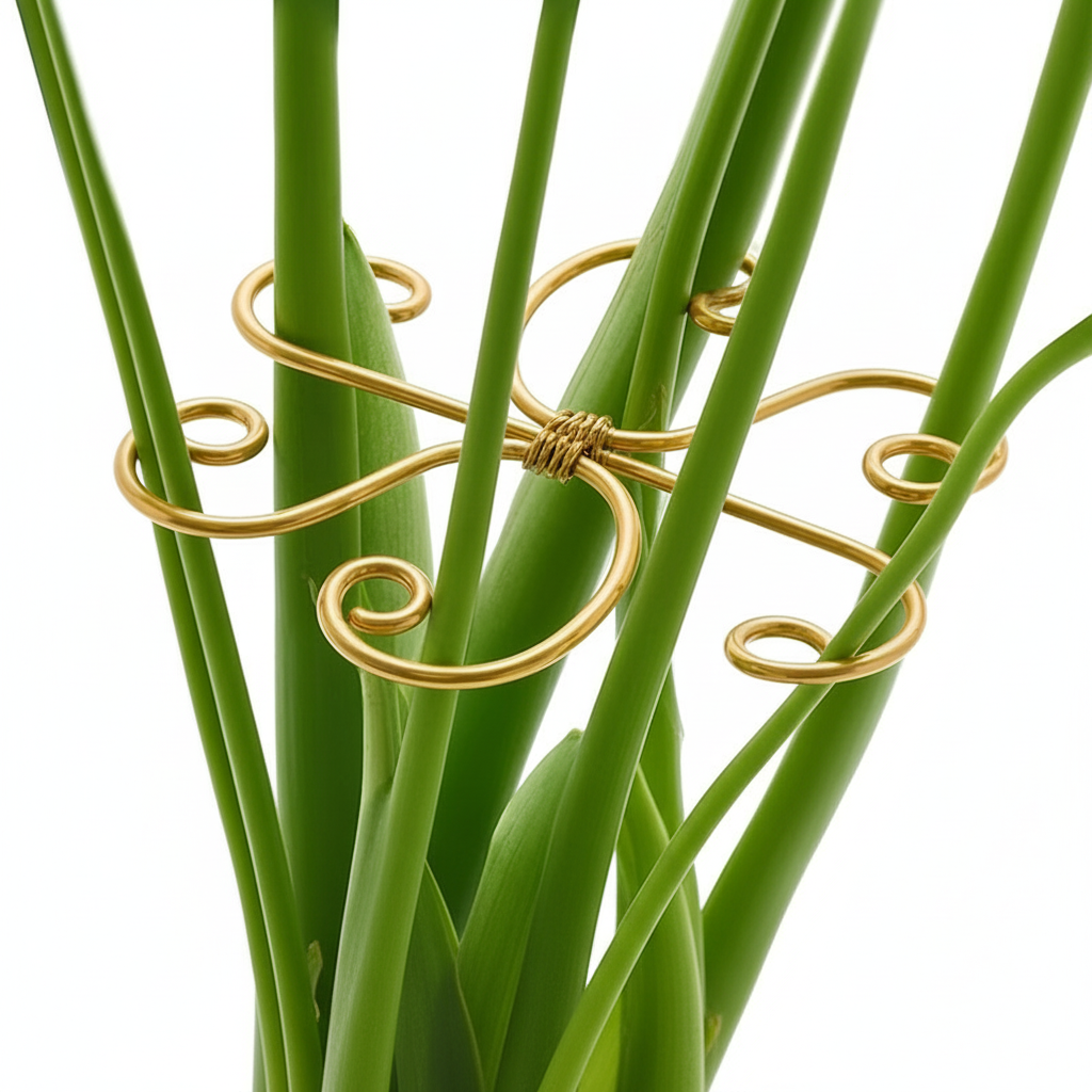 Metal Plant Support Stake – Decorative Stem Support for Potted Plants