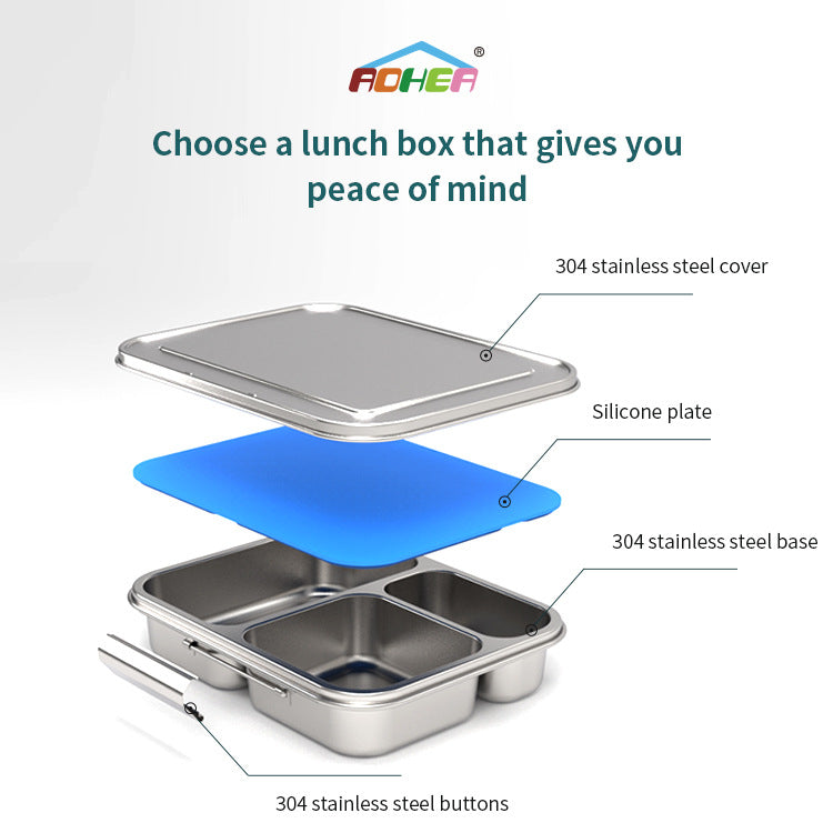 304 Stainless Steel Compartment Lunch Box